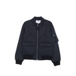 logo-patch bomber jacket 1
