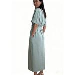 Платье-миди с круглым вырезом и завязкой на талии CA26031927GR 5