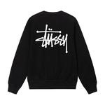 Свитшоты Stussy Basic Pigment Dyed Crew 'Black' 2