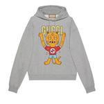 Худи Gucci Cat Print Hooded Cotton Sweatshirt 'Серый' 1
