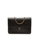 Сумка на плечо CC Quilted Lambskin Single Flap среднего размера (1997-1999 годы) 1