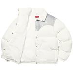 Пуховики Supreme Glitter Yoke Down Puffer Jacket 'Белый' 3