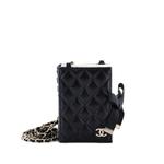 CC Book Card Holder with Chain Quilted Lambskin crossbody bag 1