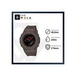 GA-2100K-5A Мужские аналогово-цифровые часы, коричневый ремешок из смолы 2