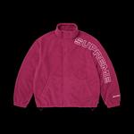 Куртки Supreme Spellout Embroidered Polartec Jacket 'Raspberry' 1