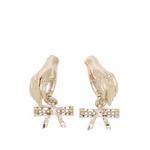 crystal-embellished bow earrings 1