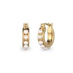Серьги-кольца с жемчугом Swarovski® – серебро с позолотой 5