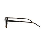 Очки Saint Laurent Square-Frame Acetate Optical Frames «Havana Silver Transparent» 3