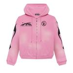 Молнии Hellstar Sports Flame Zip Up Худи 'Розовый' 1