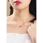 Athena Classic Interlocking Necklace в розовом золоте 2