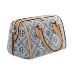 Сумки с ручками Tory Burch T Monogram Leather Petite Barrel Bag «Powder Blue» 2