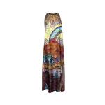 Rainbow landscape-print halterneck maxi dress 1
