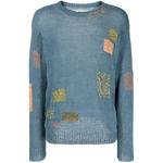 Spinning geometric intarsia-knit jumper 1