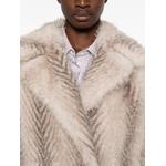 flap-pocket faux-fur coat 5
