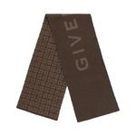 Шарфы Givenchy Reversible Logo Wool Scarf 'Темный бежевый' 2