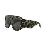 Очки Gucci Shield-Frame Recycled Acetate 'Черный/Серый' 2