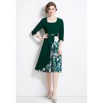 Шифоновое принтованное платье slim cut ZHY9221-613 2