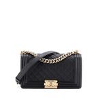 Сумка через плечо Boy Flap Bag Quilted Caviar Old среднего размера 1