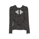 floral-print lace-trim blouse 1