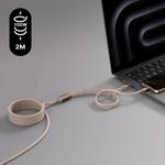 Momax Mag.Link 2M 100W USB-C to Dual USB-C PD магнитный кабель - песчаниковый 6
