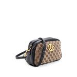 Маленькая сумка на плечо GG Marmont Shoulder Bag Diagonal Quilted GG Canvas with Leather 2