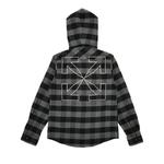 Фланелевые рубашки Off-White Arrow Hooded Flannel Shirt 'Light Grey' 2