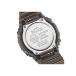 GA-2100K-5A Мужские аналогово-цифровые часы, коричневый ремешок из смолы 6