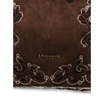 large shearling-trim embroidered tote bag 4