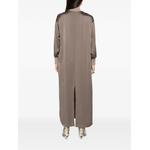 satin-finish mock-neck maxi dress 4