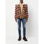check-print shearling jacket 2
