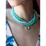 Колье Beaded Candy из желтого золота с аквамарином 2
