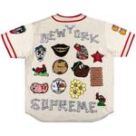 Верхняя одежда Supreme Patches Denim Baseball Jersey «Natural» 2