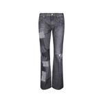 patchwork distressed jeans 1