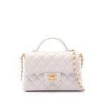 2021-2026 CC Quilted Lambskin Top Handle Flap satchel 1