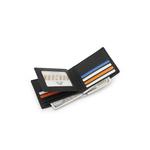 Мужской кожаный кошелек с блокировкой RFID - Черный 5
