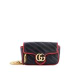 Стеганая сумка через плечо GG Marmont Flap Bag Diagonal 1