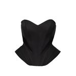 tulle-panel peplum corset top 1