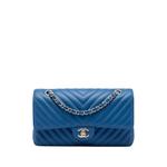 Сумка на плечо Classic Chevron Lambskin Double Flap среднего размера (2019 год) 1