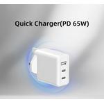 VEN-DENS TC80AG 2C1A PD 65W GaN зарядное устройство - White белый 2