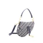 Saddle Handbag with Strap Oblique Canvas Medium shoulder bag 2