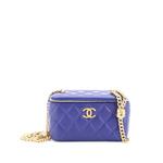 All Slide Long Vanity Case with Chain Quilted Lambskin Small crossbody bag 1