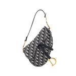 Сумка на плечо Saddle Handbag Oblique из канваса среднего размера 1