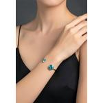 Браслет Serene, украшенный кристаллами SWAROVSKI® — белое золото/светло-голубой 3