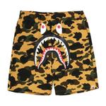 Шорты BAPE Camo Shark Sweat Shorts 'Yellow' 1