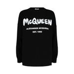 Свитшоты Alexander McQueen Graffiti Logo Sweatshirt 'Black White' 1