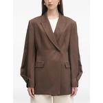 single-breasted puff-sleeve blazer 1