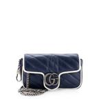 Стеганая сумка через плечо GG Marmont Flap Bag Diagonal 1