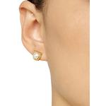 FERRAGAMO Серьги Gancini с жемчугом золотого цвета 760121 5