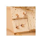 Серьги-капли Minimal Oval Open Hanging Sphere Stud из розового золота со стерлинговым серебром 925 2