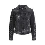 Джинсовые куртки Off-White Diag Outline Paint Slim Jacket 'Серый' 1